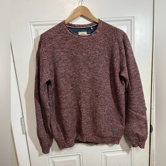 Bison Other - 2/$30 Bison Marled Knit Burgundy Crewneck Sweater Size Medium